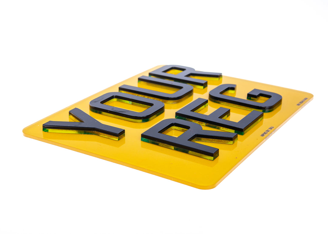 Krystal Motorbike Number Plates - Yellow